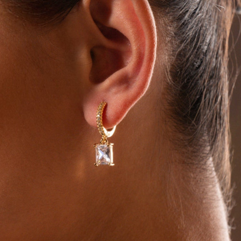 Emerald smooth Premium Earrings