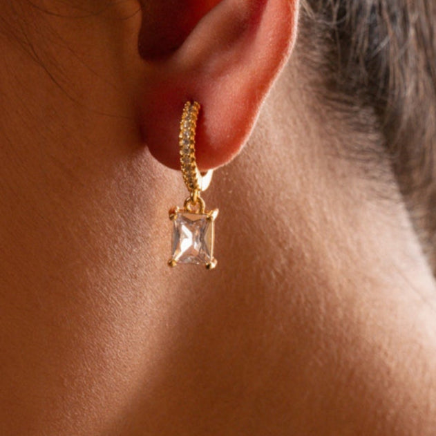 Emerald smooth Premium Earrings