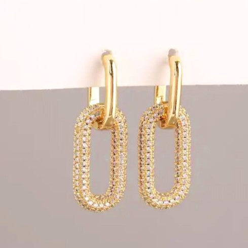 Cubic Zirconia Hoop Earrings