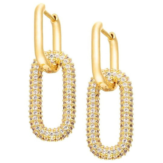Cubic Zirconia Hoop Earrings