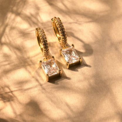 Emerald smooth Premium Earrings