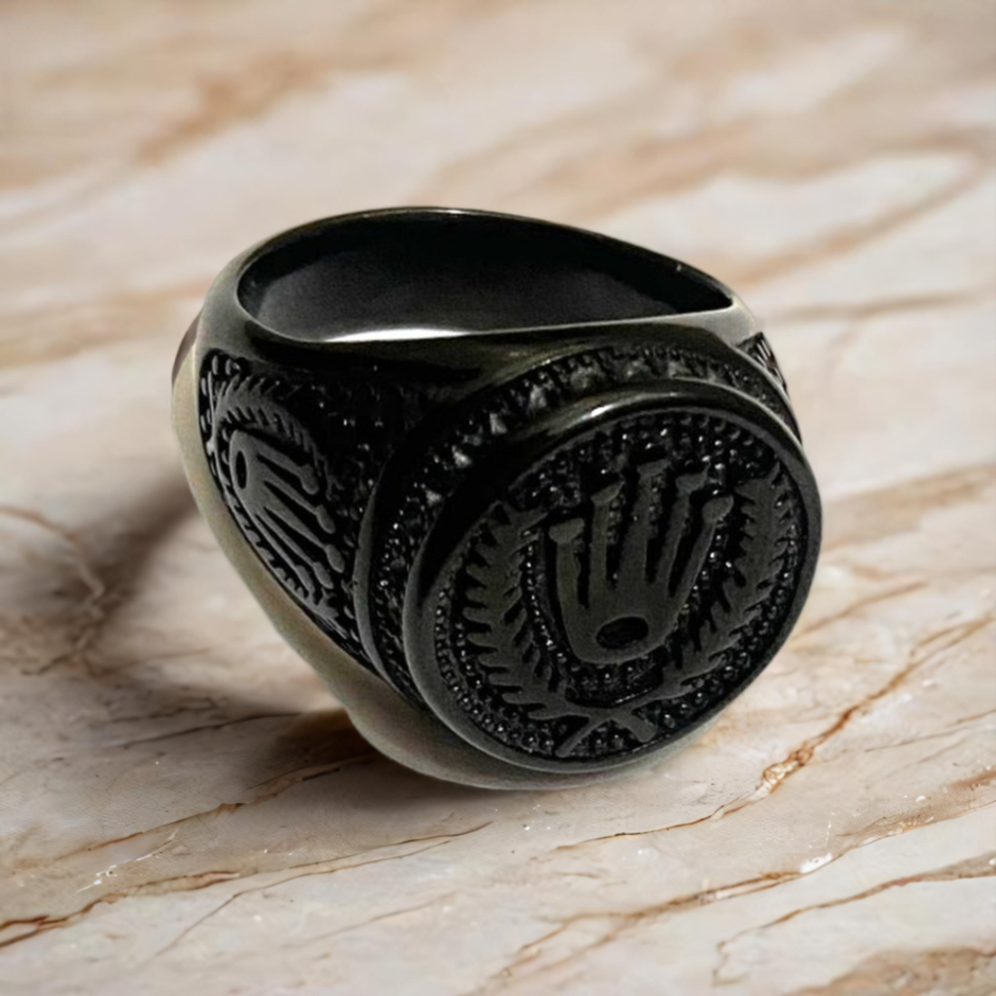 Grand Luxe Black Men's Ring