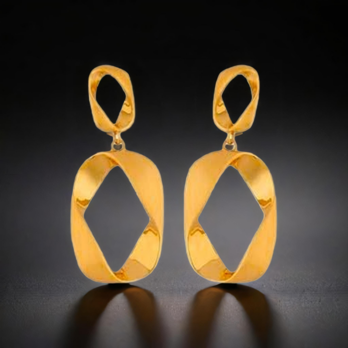 Oval Drop Earrings