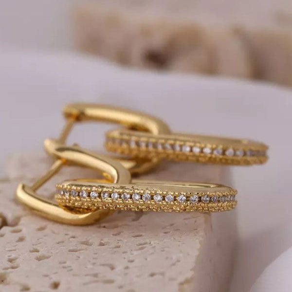 Cubic Zirconia Hoop Earrings