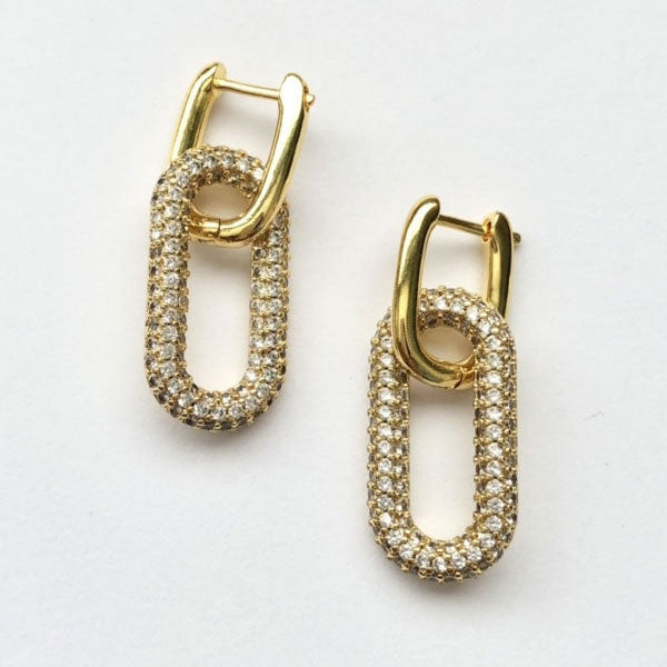 Cubic Zirconia Hoop Earrings